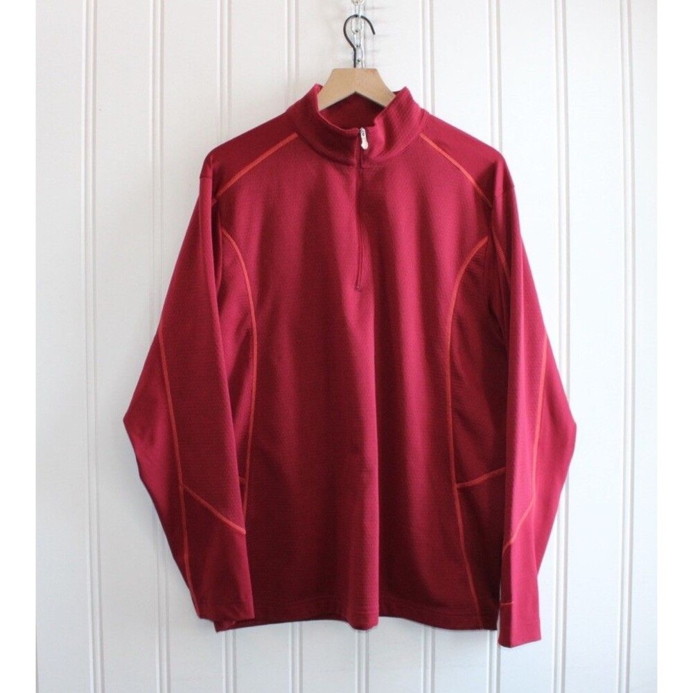 Nike Golf Fit Therma 1/4 Zip Warm Athleisure Pullover Red Men's‎ Size Large L